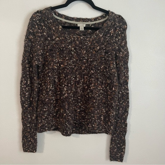 Hinge women’s sweater from Nordstrom cotton wool mohair Size M gray/brown - Picture 1 of 12